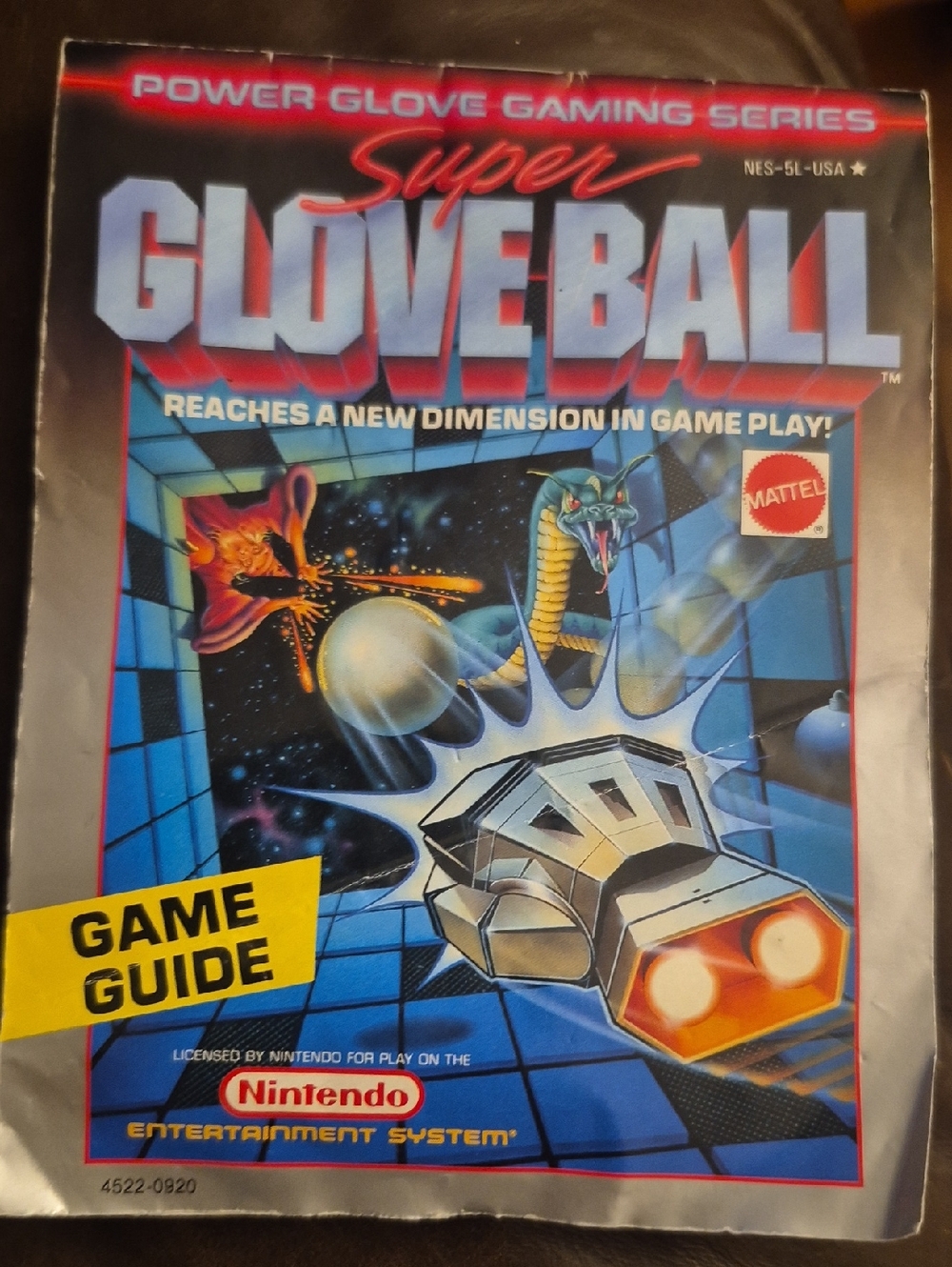 Mattel Super Gloveball Guide — Blue, Red, Yellow Instructions Book